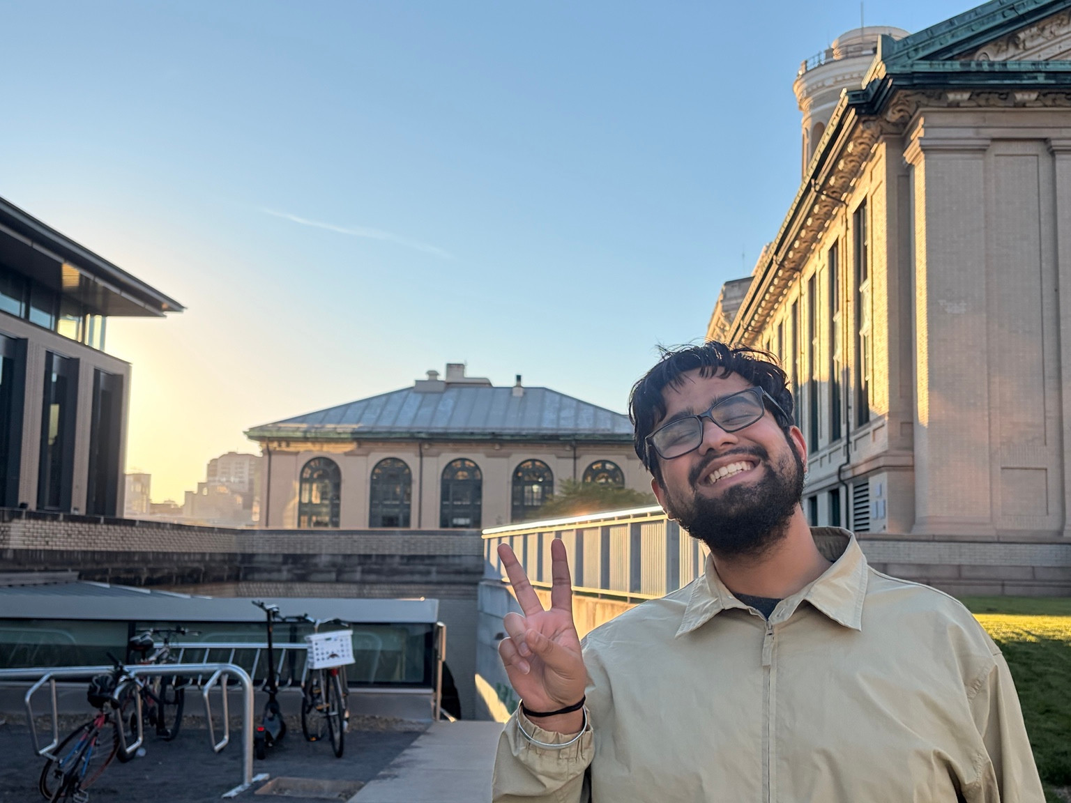shiv smiling outdoors